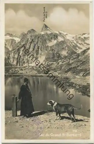 Lac du Grand St. Bernard - Foto-AK 20er Jahre - Edition O. Sartori Geneve - Rückseite beschrieben 1929