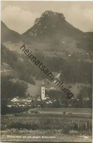 Oberaudorf gegen Brünnstein - Foto-AK - Verlag Fr. Marklseder