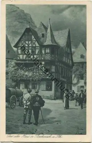 Bacharach - Das alte Haus - Künstlerkarte H. Hoffmann - Verlag Edm. von König Heidelberg