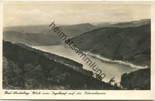 Bad Lauterberg - Blick vom Jagdkopf auf die Odertalsperre - Foto-AK 30er Jahre - Verlag E. Lindenberg & Sohn Bad Lauterb