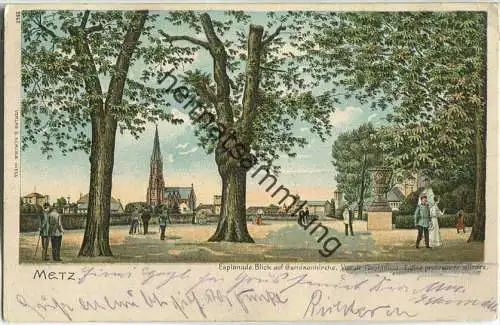 Metz - Esplanade - Garnisonskirche - Zensurstempel