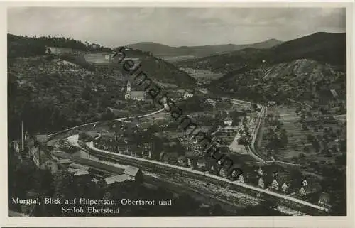 Murgtal - Hilpertsau - Obertsrot - Schloss Eberstein - Foto-AK 30er Jahre - Verlag Gebr. Metz Tübingen