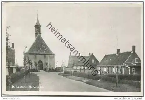 St. Laurens - Herv - Kerk - Foto-AK 1950