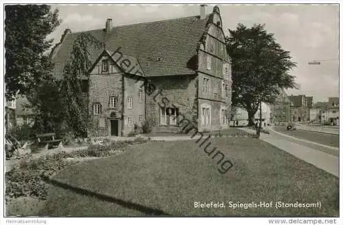 Bielefeld - Spiegels-Hof - Standesamt - Foto-AK 60er Jahre