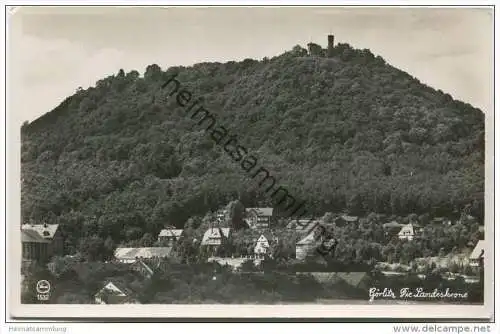 Görlitz - Die Landskrone - Foto-AK 40er Jahre