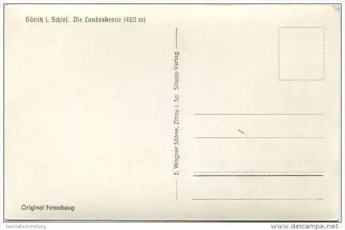 Görlitz - Die Landskrone - Foto-AK 40er Jahre