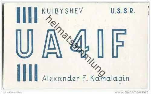 QSL - QTH - Funkkarte - UA4IF - Russland - Samara - Kuibyshew - 1959