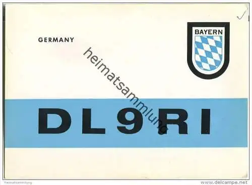 QSL - QTH - Funkkarte - DL9RI - Ingolstadt - 1969