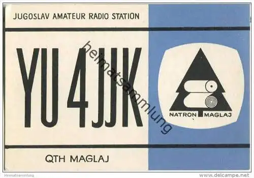 QSL - QTH - Funkkarte - YU4JJK - Bosnien-Herzegowina - Maglaj - 1965