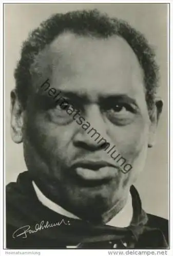 Paul Robeson (1898 - 1976) - afroamerikanischer Sänger Schauspieler und Mitbegründer des Weltfriedensrates - Foto-AK