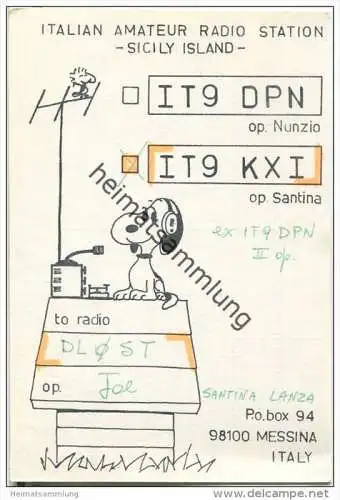 QSL - QTH - Funkkarte - IT9DPN - Italien - Messina - 1980