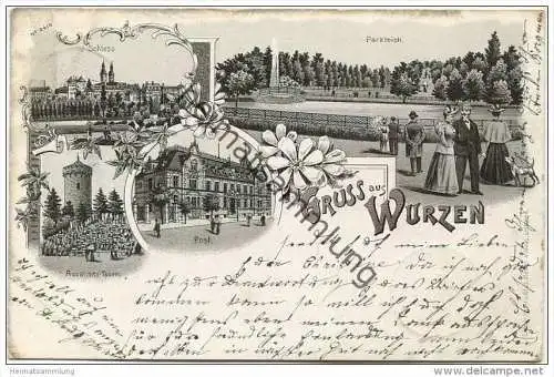 Wurzen - Schloss - Parkteich - Post