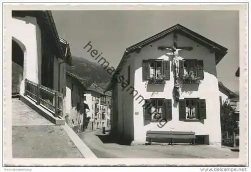 Müstair - Münster - Dorfpartie im Münstertal - Foto-AK Grossformat