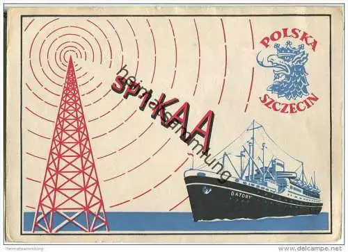 QSL - QTH - Funkkarte - SP1KAA - Polska - Poland - Szcecin - 1958