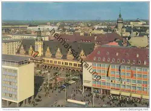 Leipzig - Messehaus am Markt - Altes Rathaus - AK Grossformat 1966