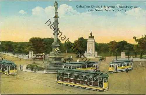 New York - Columbus Circle - 8th Avenue Broadway and 59th Street - Strassenbahn