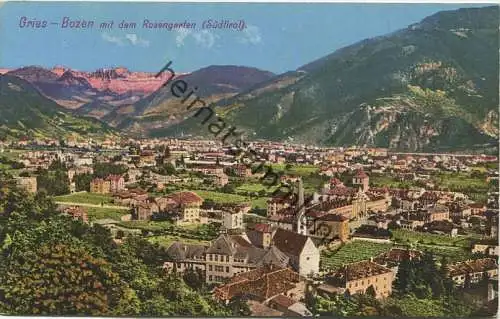 Gries - Bozen mit dem Rosengarten - Verlag Wilhelm Stempfle Innsbruck 1912