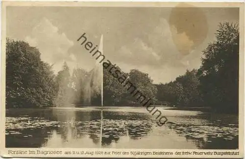 Burgsteinfurt - Fontäne im Bagnosee - 50-jähriges Bestehen der Freiwilligen Feuerwehr 1928