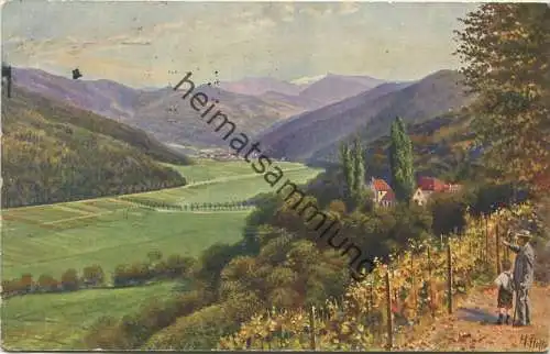 Günterstal bei Freiburg - signiert H. Hoffmann - Verlag Edm. v. König Heidelberg - Feldpost - gel. 1915