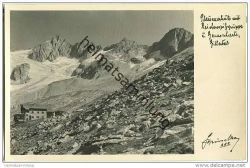 Plauenerhütte - Zillertal - Reichenspitze - Gamsscharte - Foto-AK Handabzug 30er Jahre