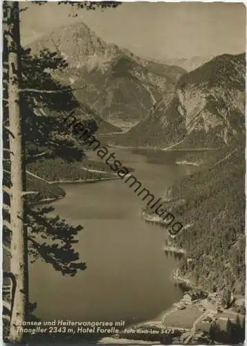 Plansee und Heiterwangersee mit Hotel Forelle - Foto-AK Grossformat