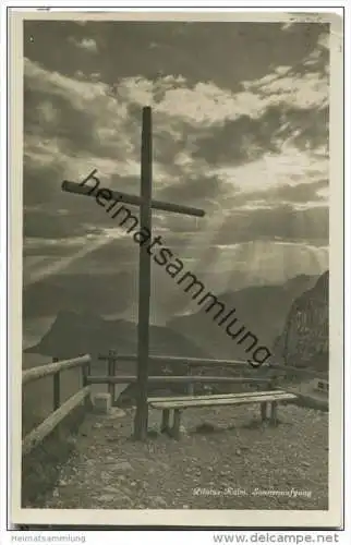 Pilatus-Kulm - Kreuz - Sonnenaufgang - Foto-AK