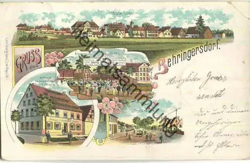 Behringersdorf - Schwaig - Gasthaus zum Schwarzen Adler Georg Beugler - Verlag Carl Junghänel Zwickau