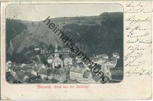 Berneck - Blick von der Badseite - Verlag Löffler & Co Greiz