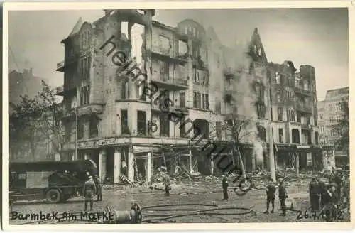 Hamburg - Zerstörungen - Barmbeck - Markt - Foto-Ansichtskarte - Verlag Foto Hugo Schmidt Hamburg