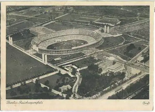 Berlin - Reichssportfeld - Hansa Luftbild - Verlag Stengel & Co Dreden