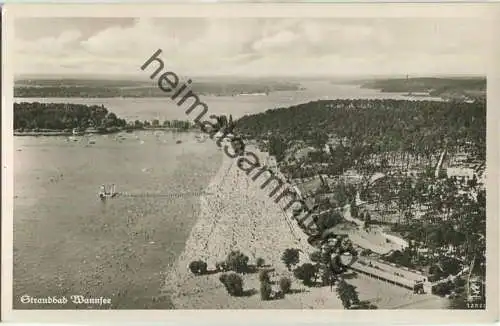 Berlin - Strandbad Wannsee - Fliegeraufnahme - Foto-Ansichtskarte - Verlag Klinke & Co. Berlin