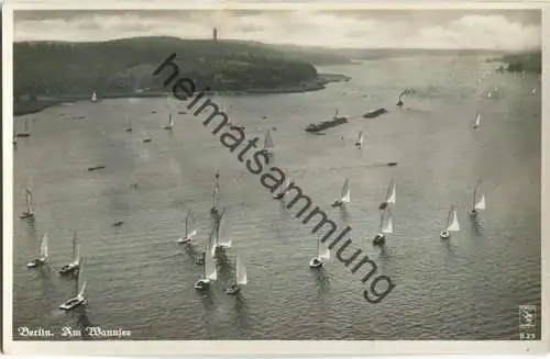 Berlin-Wannsee - Luftbild - Segelboote - Foto-Ansichtskarte - Verlag Klinke & Co Berlin