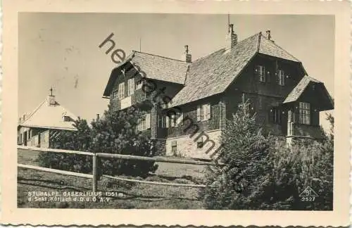 Stubalpe - Gaberlhaus - Foto-AK - Verlag Brüder Lenz Dobl 1937 gel. 1937