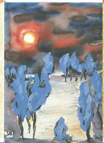 inge denker, "frühling in rußland", 1989, limit. kunstdruck (Nr. 8147)