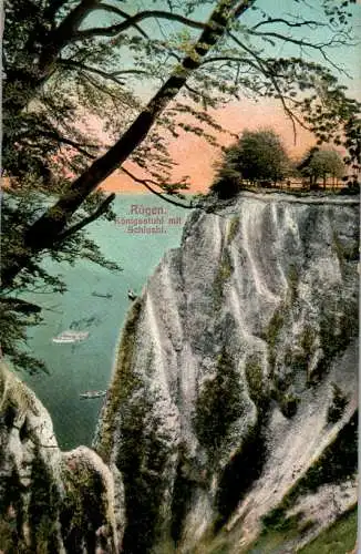 rügen, königsstuhl mit schlucht, 1911 (Nr. 12120)