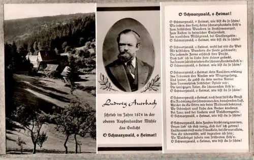 ludwig auerbach, o schwarzwald, o heimat... (Nr. 13217)