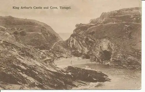 PC20907 King Arthurs Schloss und Bucht. Tintagel. 1924