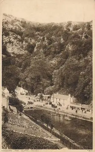 PC49295 Cheddar. Das Cliffs Valley. Photochrom. 1934