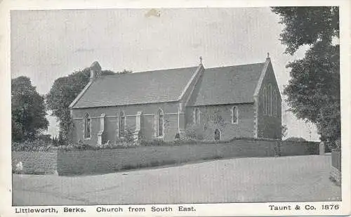 PC49226 Littleworth. Berks. Kirche aus Südosten. Spott. Nr. 1876