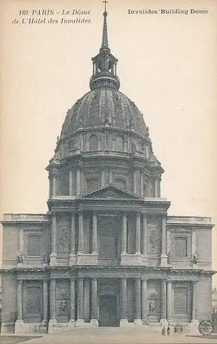 PC52442 Paris. Invalides Building Dome. Die Biene. Nr. 189