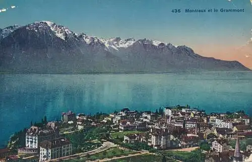 PC54830 Montreux und der Grammont. 1925