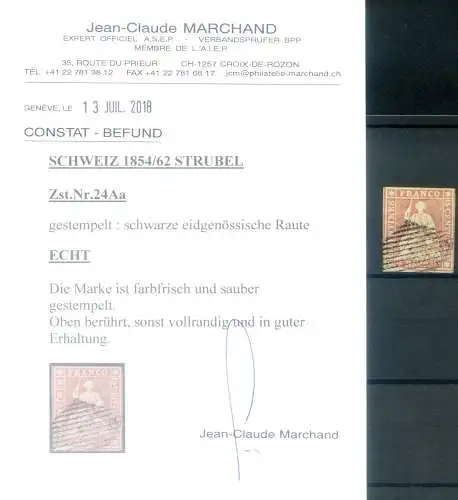 Helvetia sitzt 1854.