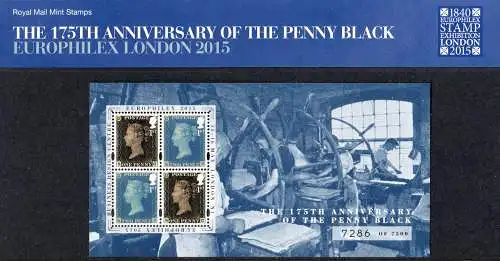 175. des Penny Black 2015. Nummeriertes Blatt.