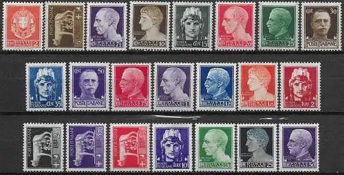 1929 Italia Imperiale 22v. bc MNH Sassone n. 242A/61