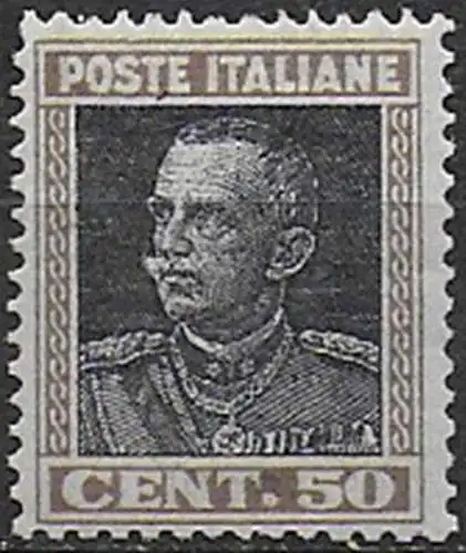 1927 Italia Vittorio Emanuele III 1v. sup MNH Sassone n. 218a