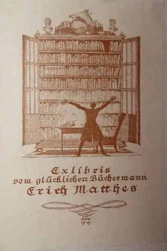 A. Paul Weber Exlibris für den Verleger Erich Matthes 1918