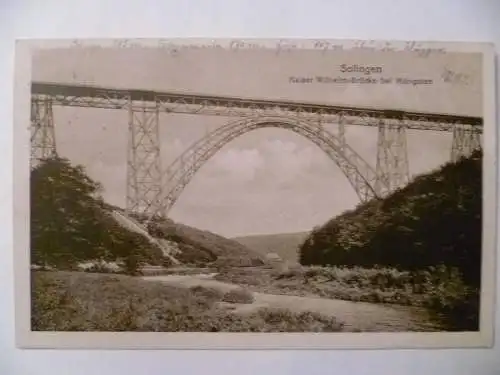 AK Solingen Kaiser-Wilhelm-Brücke bei Müngsten