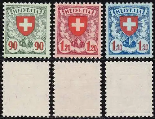 1924 SCHWEIZ, Nr. 208b/210b Stemmi postfrisch/**