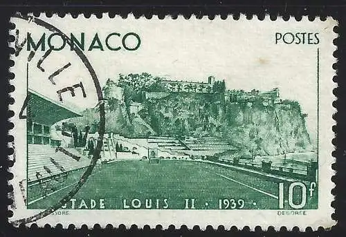 1939 MONACO, Nr. 184 Stadion Louis II. GEBRAUCHT