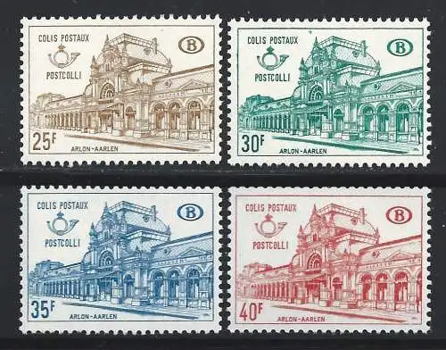 1967-68 Belgien - Postpakete - Züge Nr. 400/403 - 4 Werte - postfrisch**